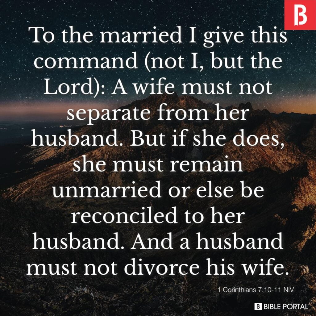 Bible Verses About Separation From Spouse - Christian Gist