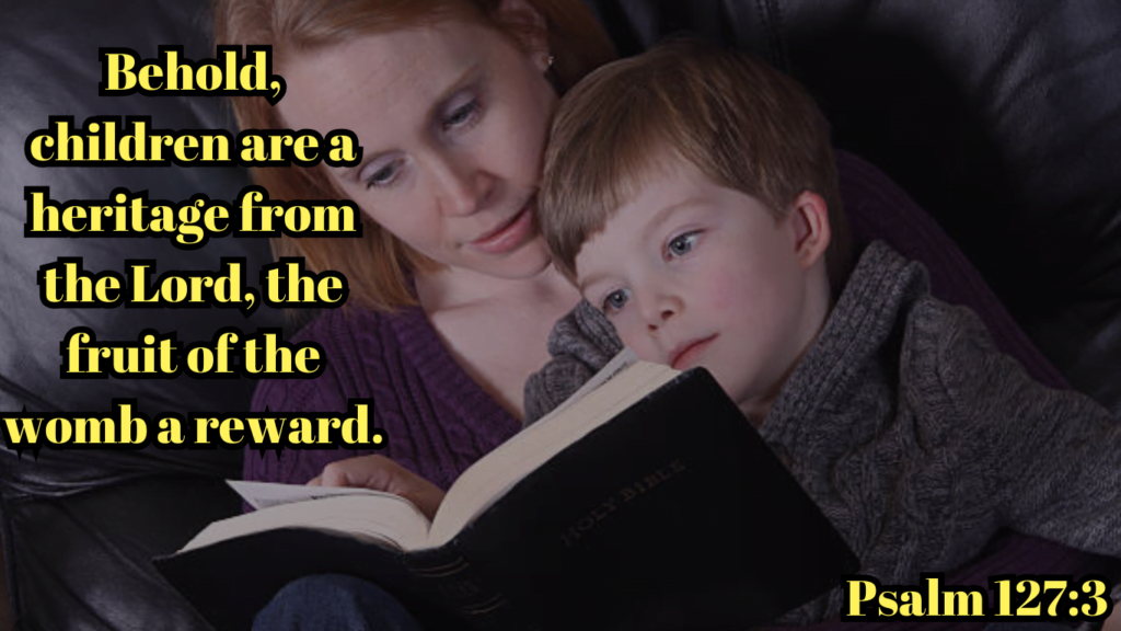 A mother and Son Reading the Bible: First Born Blessing Prayer and Bible Verses. Christiangist.